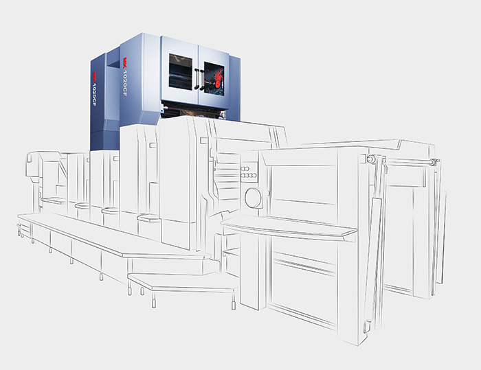 MK 1020CF 冷燙單元
技術(shù)描述：冷燙印技術(shù)
在膠印機(jī)上加裝冷燙單元，完成先燙后印或先印后燙，擺桿跳步能有效節(jié)約電化鋁。